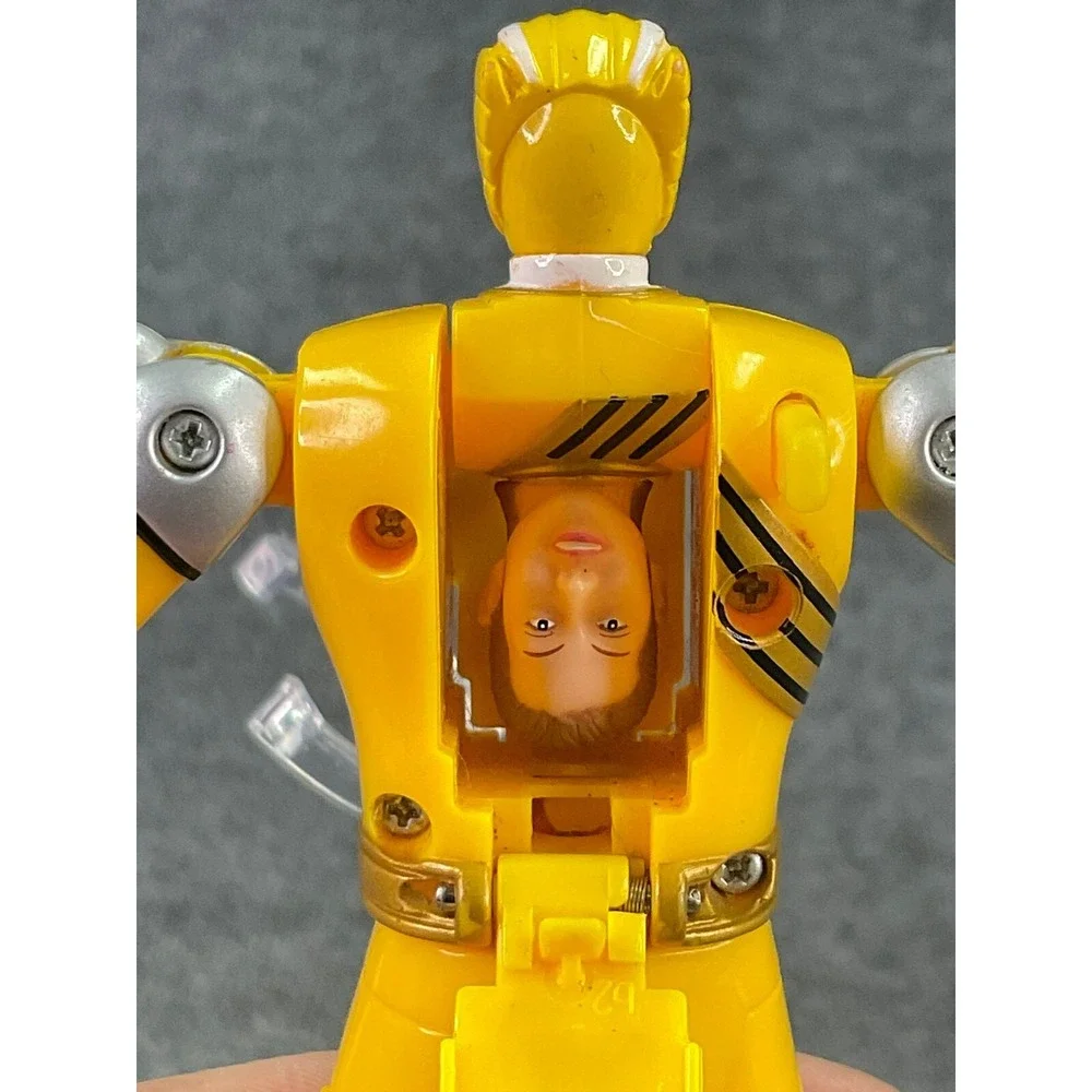 Bandai Power Rangers Wild Force Yellow Spin Morphin Ranger Flip Head Figure 2001